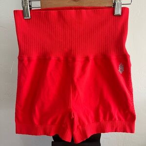 Free People Movement Good Karma Running Shorts XS/S Cherry Tomato NWOT